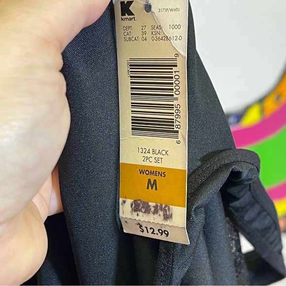 NWT, Pink Kmart Black Slip Top. Size Medium - Picture 6 of 6